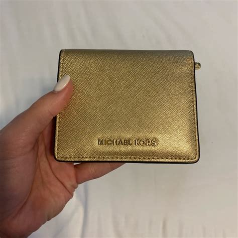 michael kors geldbeutel gold|Michael Kors gold wallet women.